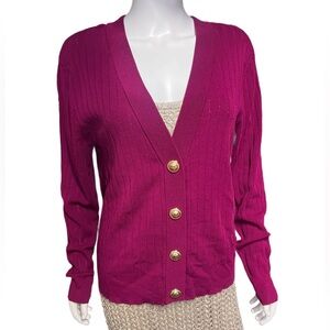 NWT $70 INC Lion gold button cardigan